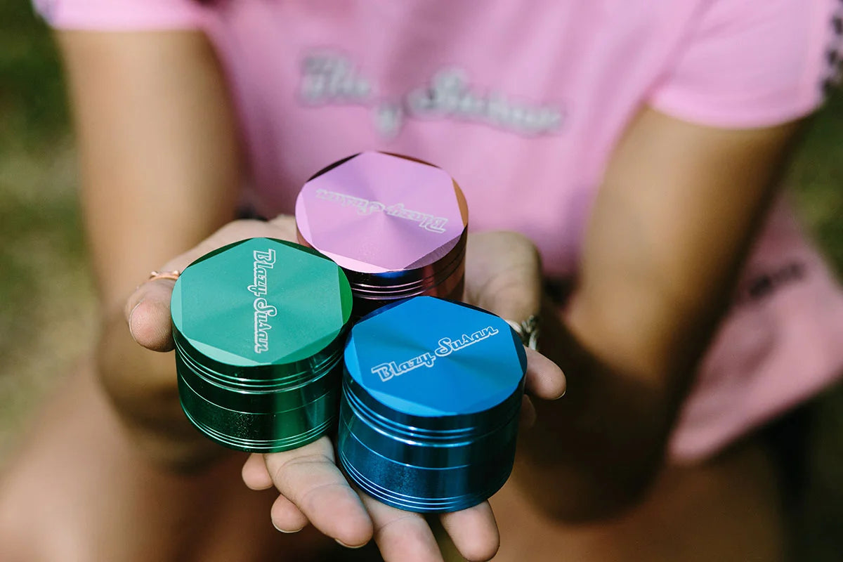 Blazy Susan 4 Piece Aluminum Grinder - Variety of Colors