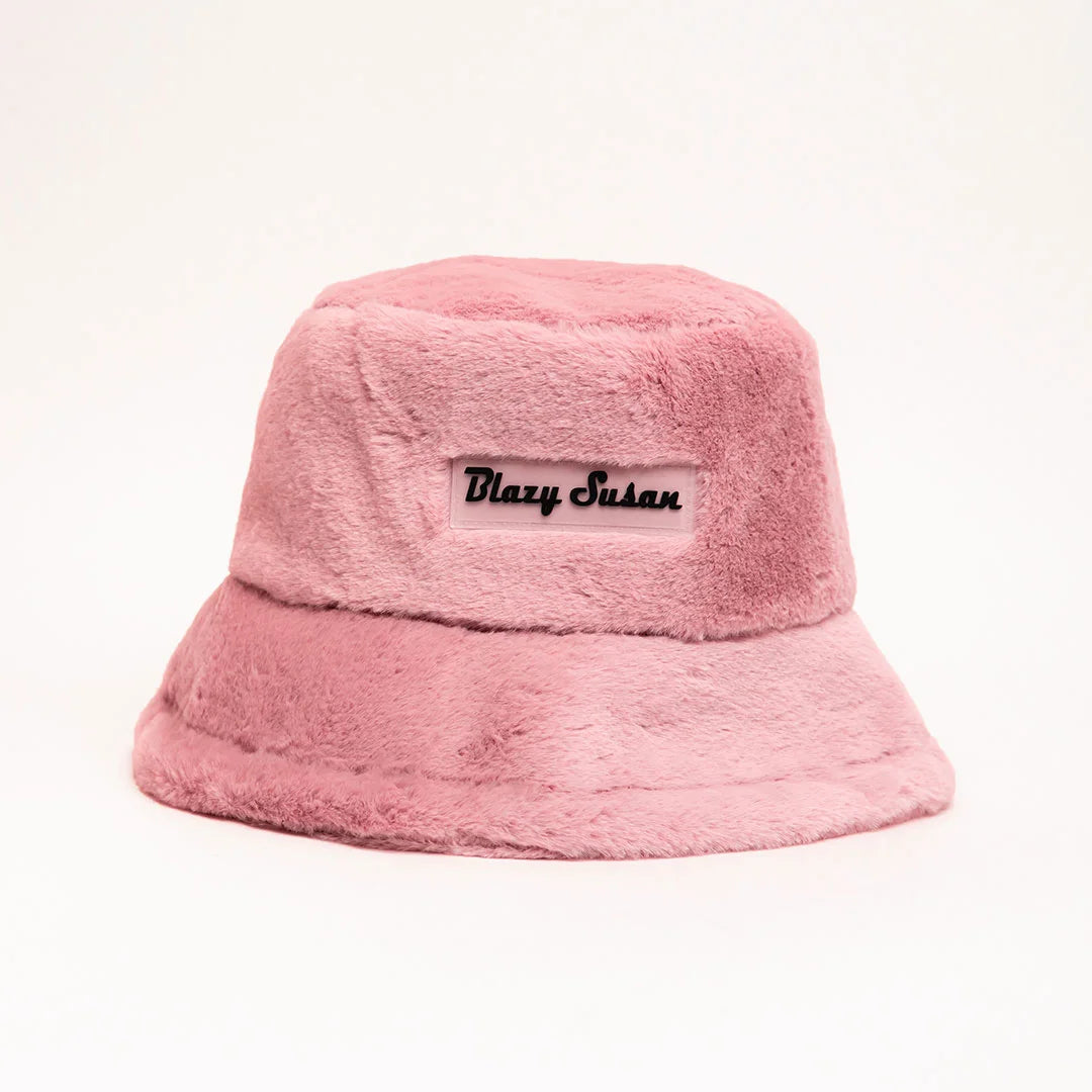 Blazy Susan Fuzzy Bucket Hat - Pink