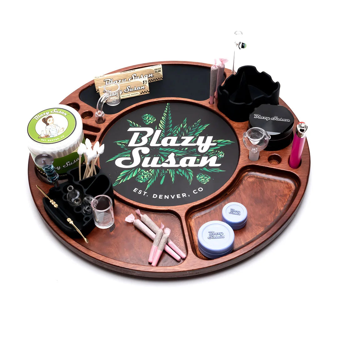 Blazy Susan - Spinning Rolling Tray (Cherry)
