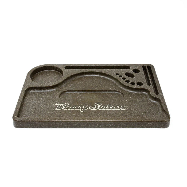 Blazy Susan Rolling Tray - Hemp Plastic Brown