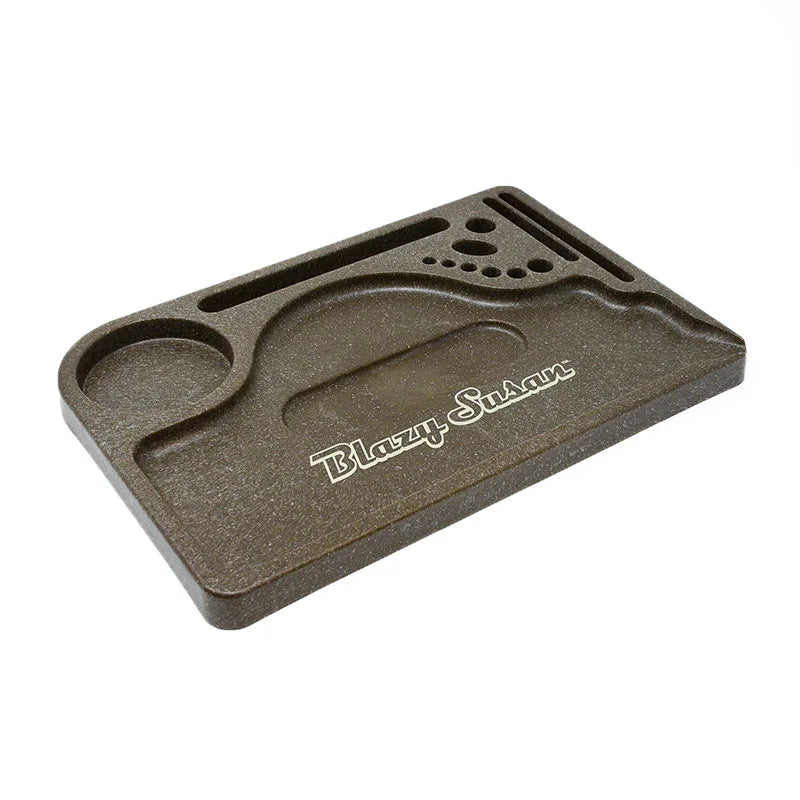 Blazy Susan Rolling Tray - Hemp Plastic Brown