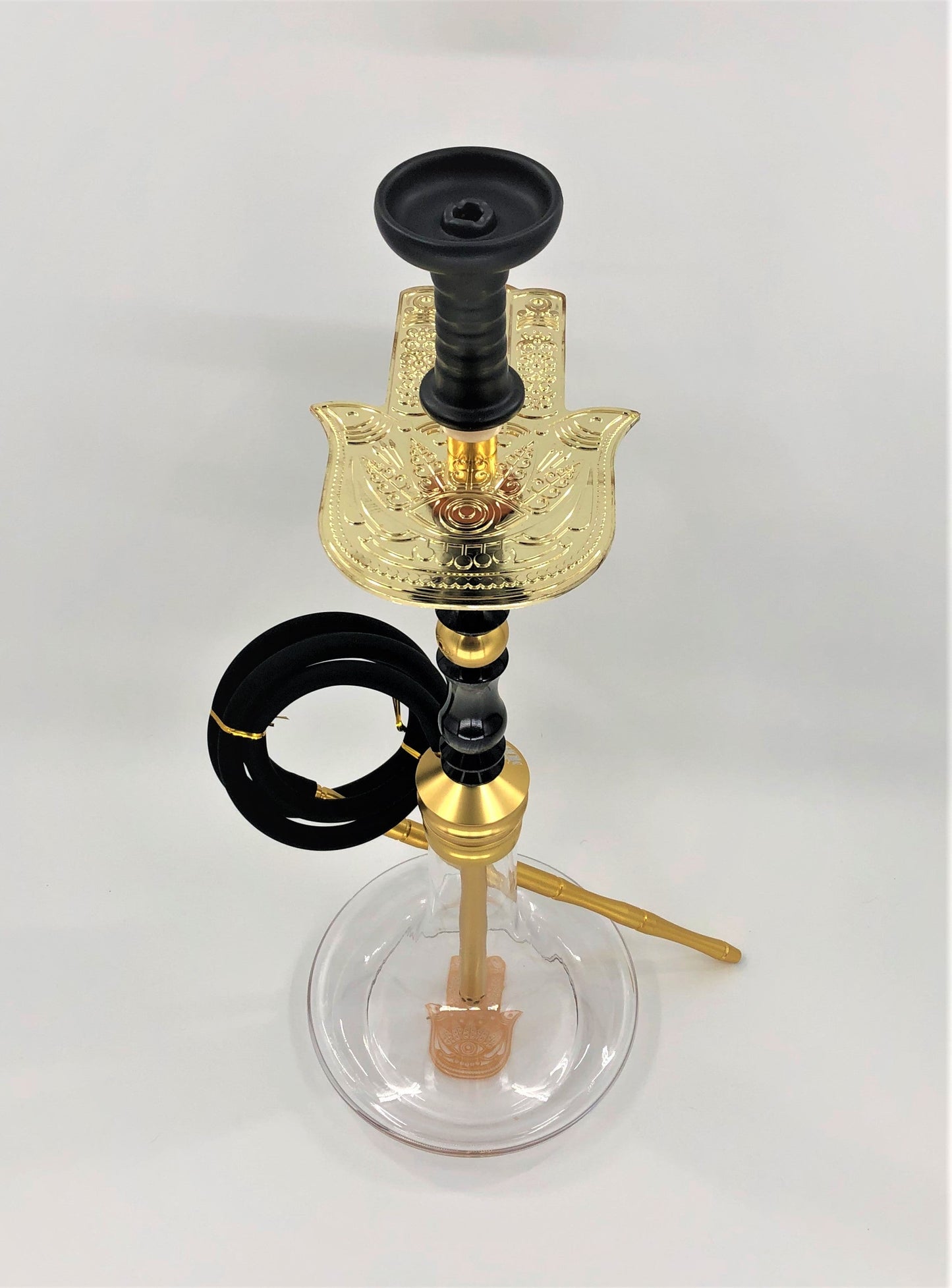 Khamsa Hookah - Black & Gold L